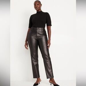 Old Navy High-Waisted OG Shine Straight Ankle Jeans